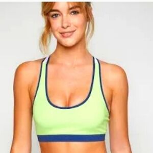 Fourlaps Lime Green Sports Bra, NWT